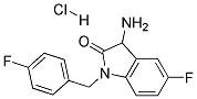 3-AMINO-5-FLUORO-1-(4-FLUORO-BENZYL)-1,3-DIHYDRO-INDOL-2-ONE HYDROCHLORIDE Struktur