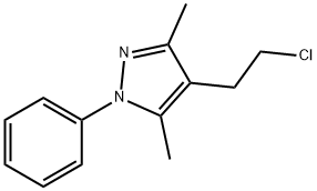 4-(2-CHLORO-ETHYL)-3,5-DIMETHYL-1-PHENYL-1H-PYRAZOLE Struktur