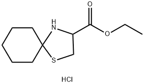 3-(ETHOXYCARBONYL)-1-THIA-4-AZONIASPIRO[4.5]DECANE CHLORIDE Struktur