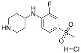 N-[2-FLUORO-4-(METHYLSULFONYL)PHENYL]PIPERIDIN-4-AMINE HYDROCHLORIDE Struktur