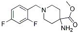 METHYL 4-AMINO-1-(2,4-DIFLUOROBENZYL)PIPERIDINE-4-CARBOXYLATE Struktur