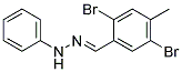 N-(2,5-DIBROMO-4-METHYL-BENZYLIDENE)-N'-PHENYL-HYDRAZINE Struktur