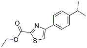 4-(4-ISOPROPYL-PHENYL)-THIAZOLE-2-CARBOXYLIC ACID ETHYL ESTER Struktur