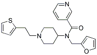 N-(2-FURYLMETHYL)-N-(1-[2-(2-THIENYL)ETHYL]PIPERIDIN-4-YL)NICOTINAMIDE Struktur