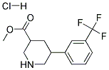 METHYL 5-(3-(TRIFLUOROMETHYL)PHENYL)PIPERIDINE-3-CARBOXYLATE HYDROCHLORIDE Struktur