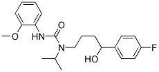 N-[4-(4-FLUOROPHENYL)-4-HYDROXYBUTYL]-N-ISOPROPYL-N'-(2-METHOXYPHENYL)UREA Struktur