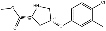 METHYL (2S,4S)-4-(4-CHLORO-3-METHYLPHENOXY)-2-PYRROLIDINECARBOXYLATE Struktur