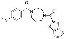 N,N-DIMETHYL-4-([4-(THIENO[3,2-B]THIEN-2-YLCARBONYL)-1,4-DIAZEPAN-1-YL]CARBONYL)ANILINE Struktur