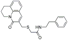 N-(2-PHENYLETHYL)-[(2,3-DIHYDRO-5-OXO-(1H,5H)-BENZO[IJ]QUINOLIZIN-6-YL)METHYLTHIO]ACETAMIDE Struktur