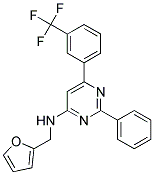 N-(2-FURYLMETHYL)-2-PHENYL-6-[3-(TRIFLUOROMETHYL)PHENYL]PYRIMIDIN-4-AMINE Struktur