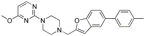 4-METHOXY-2-(4-([5-(4-METHYLPHENYL)-1-BENZOFURAN-2-YL]METHYL)PIPERAZIN-1-YL)PYRIMIDINE Struktur