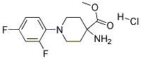 METHYL 4-AMINO-1-(2,4-DIFLUOROPHENYL)PIPERIDINE-4-CARBOXYLATE HYDROCHLORIDE Struktur