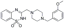 3-([4-(3-METHOXYBENZYL)PIPERAZIN-1-YL]METHYL)-2H-1,2,4-BENZOTHIADIAZINE 1,1-DIOXIDE Struktur