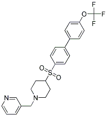 3-[(4-([4'-(TRIFLUOROMETHOXY)BIPHENYL-4-YL]SULFONYL)PIPERIDIN-1-YL)METHYL]PYRIDINE Struktur