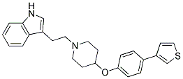 3-(2-(4-[4-(3-THIENYL)PHENOXY]PIPERIDIN-1-YL)ETHYL)-1H-INDOLE Struktur