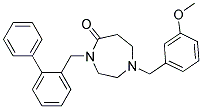 4-(BIPHENYL-2-YLMETHYL)-1-(3-METHOXYBENZYL)-1,4-DIAZEPAN-5-ONE Struktur