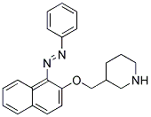 3-[((1-[(E)-2-PHENYLDIAZENYL]-2-NAPHTHYL)OXY)-METHYL]PIPERIDINE Struktur