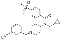 N-[1-(3-CYANOBENZYL)PIPERIDIN-4-YL]-N-(CYCLOPROPYLMETHYL)-4-(METHYLSULFONYL)BENZAMIDE Struktur