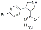 4-(4-BROMO-PHENYL)-PYRROLIDINE-3-CARBOXYLIC ACID METHYL ESTER HYDROCHLORIDE Struktur