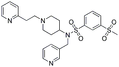 3-(METHYLSULFONYL)-N-[1-(2-PYRIDIN-2-YLETHYL)PIPERIDIN-4-YL]-N-(PYRIDIN-3-YLMETHYL)BENZENESULFONAMIDE Struktur