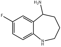 7-FLUORO-2,3,4,5-TETRAHYDRO-1H-BENZO[B]AZEPIN-5-YLAMINE Struktur