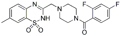 3-([4-(2,4-DIFLUOROBENZOYL)PIPERAZIN-1-YL]METHYL)-7-METHYL-2H-1,2,4-BENZOTHIADIAZINE 1,1-DIOXIDE Struktur