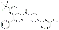 N-[1-(4-METHOXYPYRIMIDIN-2-YL)PIPERIDIN-4-YL]-8-PHENYL-2-(TRIFLUOROMETHYL)-1,6-NAPHTHYRIDIN-5-AMINE Struktur