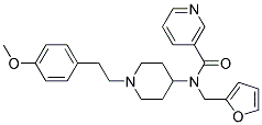 N-(2-FURYLMETHYL)-N-(1-[2-(4-METHOXYPHENYL)ETHYL]PIPERIDIN-4-YL)NICOTINAMIDE Struktur