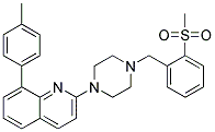 8-(4-METHYLPHENYL)-2-(4-[2-(METHYLSULFONYL)BENZYL]PIPERAZIN-1-YL)QUINOLINE Struktur