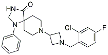 8-[1-(2-CHLORO-4-FLUOROBENZYL)AZETIDIN-3-YL]-1-PHENYL-1,3,8-TRIAZASPIRO[4.5]DECAN-4-ONE Struktur