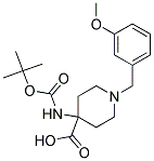 4-(TERT-BUTOXYCARBONYLAMINO)-1-(3-METHOXYBENZYL)PIPERIDINE-4-CARBOXYLIC ACID Struktur