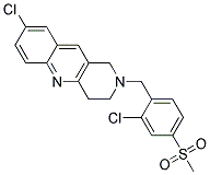 8-CHLORO-2-[2-CHLORO-4-(METHYLSULFONYL)BENZYL]-1,2,3,4-TETRAHYDROBENZO[B]-1,6-NAPHTHYRIDINE Struktur