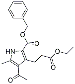 BENZYL 4-ACETYL-3-(2-ETHOXYCARBONYLETHYL)-5-METHYLPYRROLE-2-CARBOXYLATE Struktur