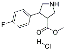 4-(4-FLUORO-PHENYL)-PYRROLIDINE-3-CARBOXYLIC ACID METHYL ESTER HYDROCHLORIDE Struktur