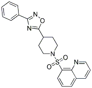 8-([4-(3-PHENYL-1,2,4-OXADIAZOL-5-YL)PIPERIDIN-1-YL]SULFONYL)QUINOLINE Struktur