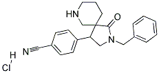 4-(2-BENZYL-1-OXO-2,7-DIAZASPIRO[4.5]DECAN-4-YL)BENZONITRILE HYDROCHLORIDE Struktur