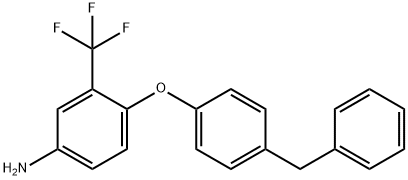 4-(4-BENZYLPHENOXY)-3-(TRIFLUOROMETHYL)ANILINE Struktur