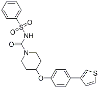 N-(PHENYLSULFONYL)-4-[4-(3-THIENYL)PHENOXY]PIPERIDINE-1-CARBOXAMIDE Struktur