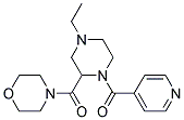 4-[(4-ETHYL-1-ISONICOTINOYLPIPERAZIN-2-YL)CARBONYL]MORPHOLINE Struktur