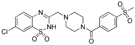 7-CHLORO-3-((4-[4-(METHYLSULFONYL)BENZOYL]PIPERAZIN-1-YL)METHYL)-2H-1,2,4-BENZOTHIADIAZINE 1,1-DIOXIDE Struktur