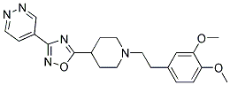 4-(5-(1-[2-(3,4-DIMETHOXYPHENYL)ETHYL]PIPERIDIN-4-YL)-1,2,4-OXADIAZOL-3-YL)PYRIDAZINE Struktur