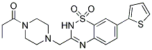 3-[(4-PROPIONYLPIPERAZIN-1-YL)METHYL]-7-(2-THIENYL)-2H-1,2,4-BENZOTHIADIAZINE 1,1-DIOXIDE Struktur