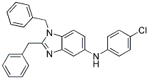 (4-CHLORO-PHENYL)-(1,2-DIBENZYL-1H-BENZOIMIDAZOL-5-YL)-AMINE Struktur