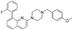 8-(2-FLUOROPHENYL)-2-[4-(4-METHOXYBENZYL)PIPERAZIN-1-YL]QUINOLINE Struktur