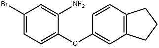 5-BROMO-2-(2,3-DIHYDRO-1H-INDEN-5-YLOXY)-PHENYLAMINE Struktur