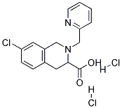 7-CHLORO-2-PYRIDIN-2-YLMETHYL-1,2,3,4-TETRAHYDRO-ISOQUINOLINE-3-CARBOXYLIC ACID DIHYDROCHLORIDE Struktur