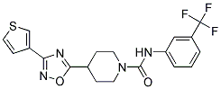 4-[3-(3-THIENYL)-1,2,4-OXADIAZOL-5-YL]-N-[3-(TRIFLUOROMETHYL)PHENYL]PIPERIDINE-1-CARBOXAMIDE Struktur