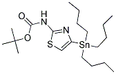 TERT-BUTYL 4-(TRIBUTYLSTANNYL)THIAZOL-2-YLCARBAMATE Struktur