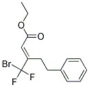 (E)-3-(BROMO-DIFLUORO-METHYL)-5-PHENYL-PENT-2-ENOIC ACID ETHYL ESTER Struktur