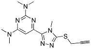 4-(4-METHYL-5-(2-PROPYNYLTHIO)-(4H)-1,2,4-TRIAZOL-3-YL)-N,N,N',N'-TETRAMETHYLPYRIMIDINE-2,6-DIAMINE Struktur